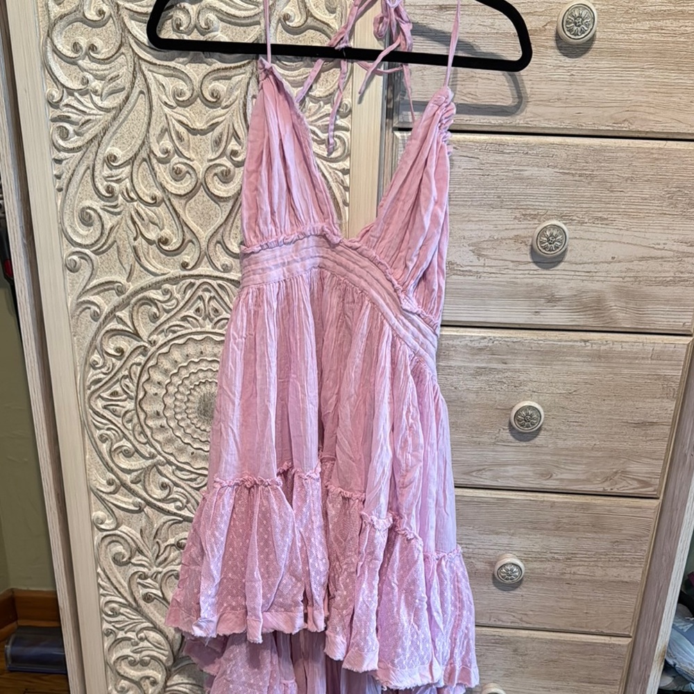 Free People Pink Backless Dress